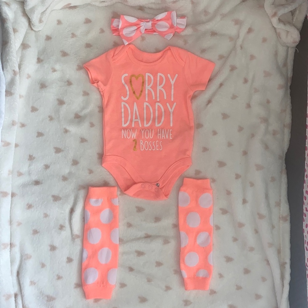 3 piece baby girl outfit